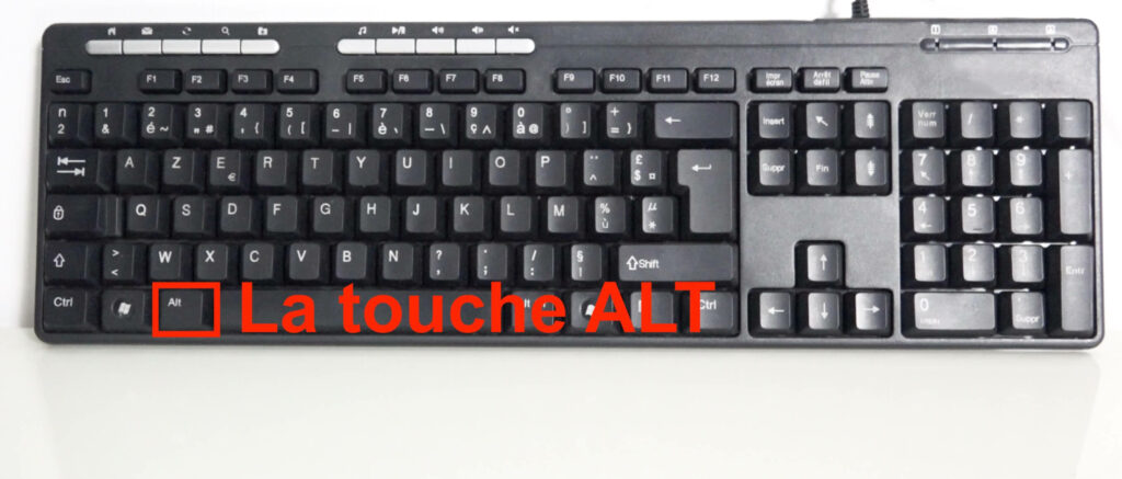 Touche Alt sur un clavier AZERTY