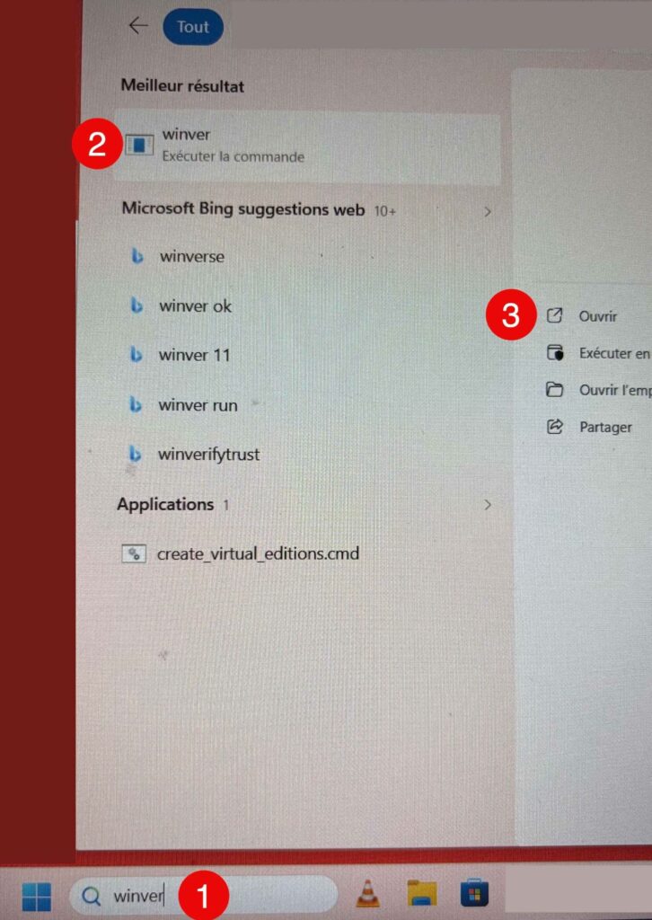 Winver dans Windows 11