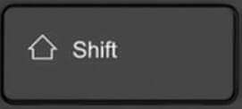 touche shift de clavier Qwerty