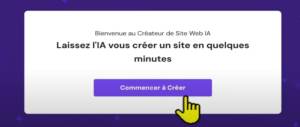 intelligence artificielle créé un site pour vous