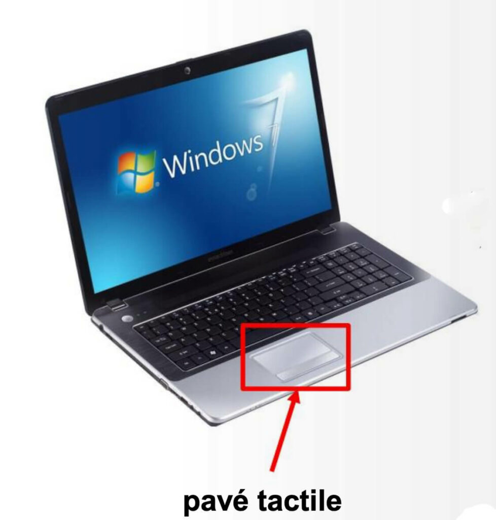 pavé tactile d'un ordinateur portable