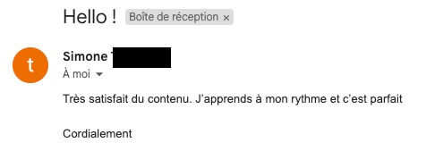 commentaire d'une personne