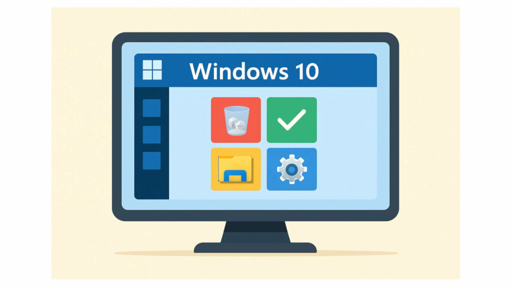 écran de pc avec windows 10